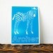 Personalized Art, Zebra Wall Art, Custom Personalized Name 5x7, Nursery Wall Decor, Zoo, 247 Team