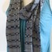 Handwoven Navy and Silver Checkered Scarf - Ma Kay 20