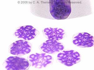 Purple Snowflake Fimo Nail Art / Scrapbooking Slices
