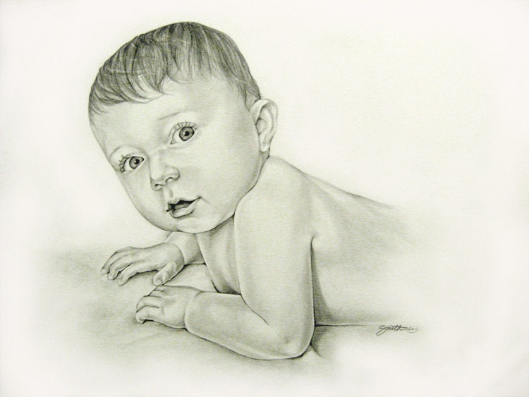Original Realistic Portrait Pencil Drawing Family Friends Pets