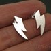 Lightning Bolt Flash Sterling Silver post earrings studs