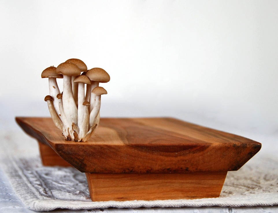 Cherry Cutting Board Footed Serving Tray Eco Friendly Valentine's Day Gift