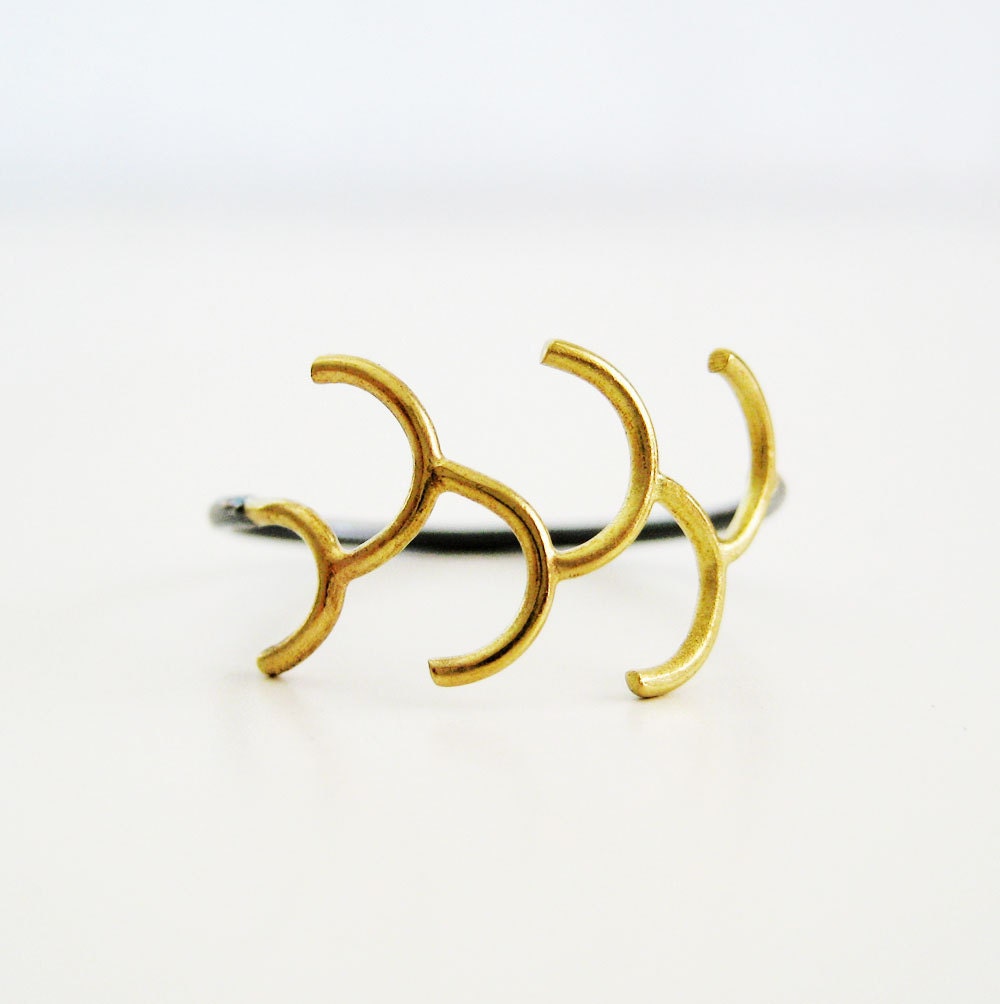 Gold Branch Ring