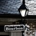 New Orleans Art Bourbon Street Sign Photograph 8"x10" Fine Art Print Mardi Gras Black White.