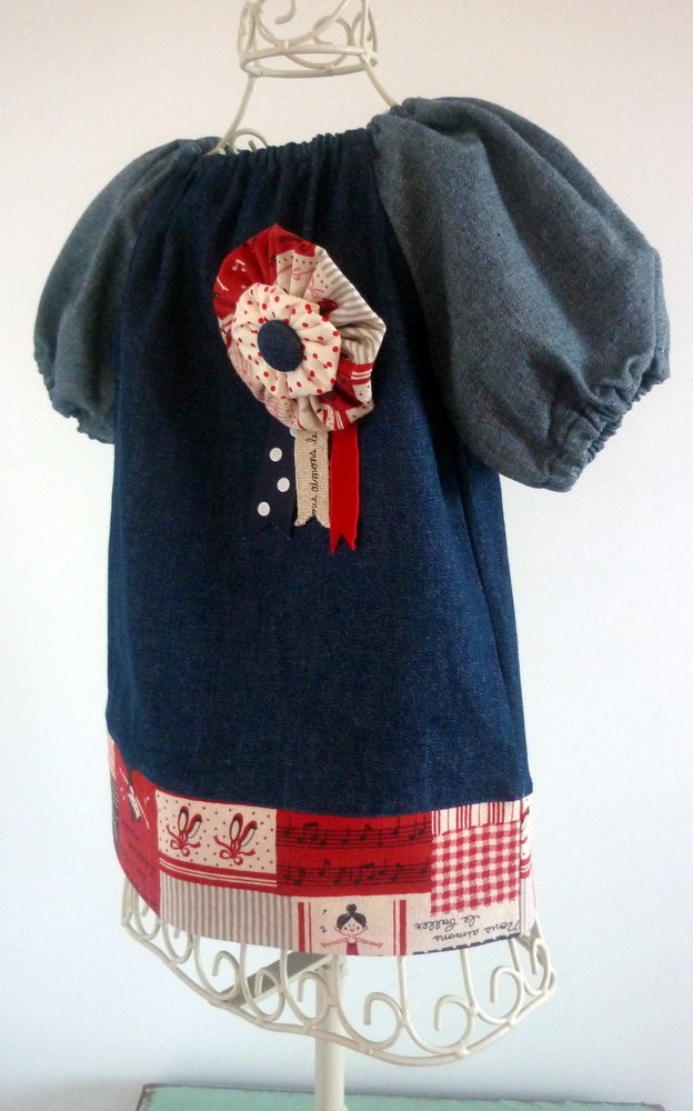 Girls' Denim Smock Dress - Size 0