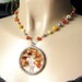 Autumn Tree of Life Necklace in Carnelian Gemstones and Jade