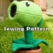 SEWING PATTERN Pea Shooting Plant in a Clay Pot
