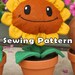 SEWING PATTERN Sunflower Plant in a Clay Pot