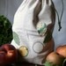 cotton produce/storage bag in dot flowers