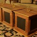 Storage Cube Coffee Table, Rustic / Contemporary, Maple & Black Finish - Handmade