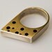 Swizz Cheese Ring- Sterling Silver and Brass Ring