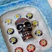 Mixed Media Mosaic Relief / Day of the Dead / Ceramic / Original Art