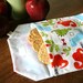 pair of reusable, lined sandwich bags in dinosaur & green
