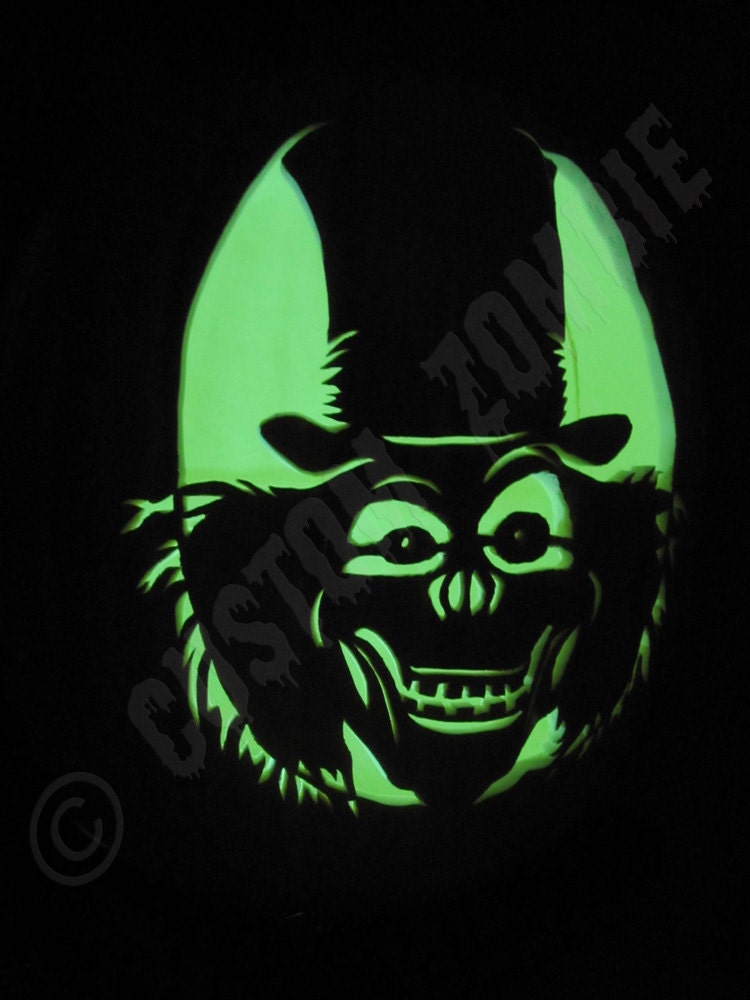 Pumpkin Stencil - Top Hat Ghost - Carving, Crafts - Downloadable