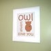 Kids Wall Art, Nursery Art, Owl Always Love You, Owl Print, Art Print Poster, 8x10 Print, Orange, Pumpkin, Owl, Halloween, Woodland, Bird