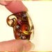 Handmade Glass Lampwork Bead in Golden Topaz - Focal Art Bead - SRA - Honey Pot $7.99