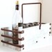 Wine Caddy Rustic Serving Tray French Country White Planter Box Home and Garden Mason Jar Holder