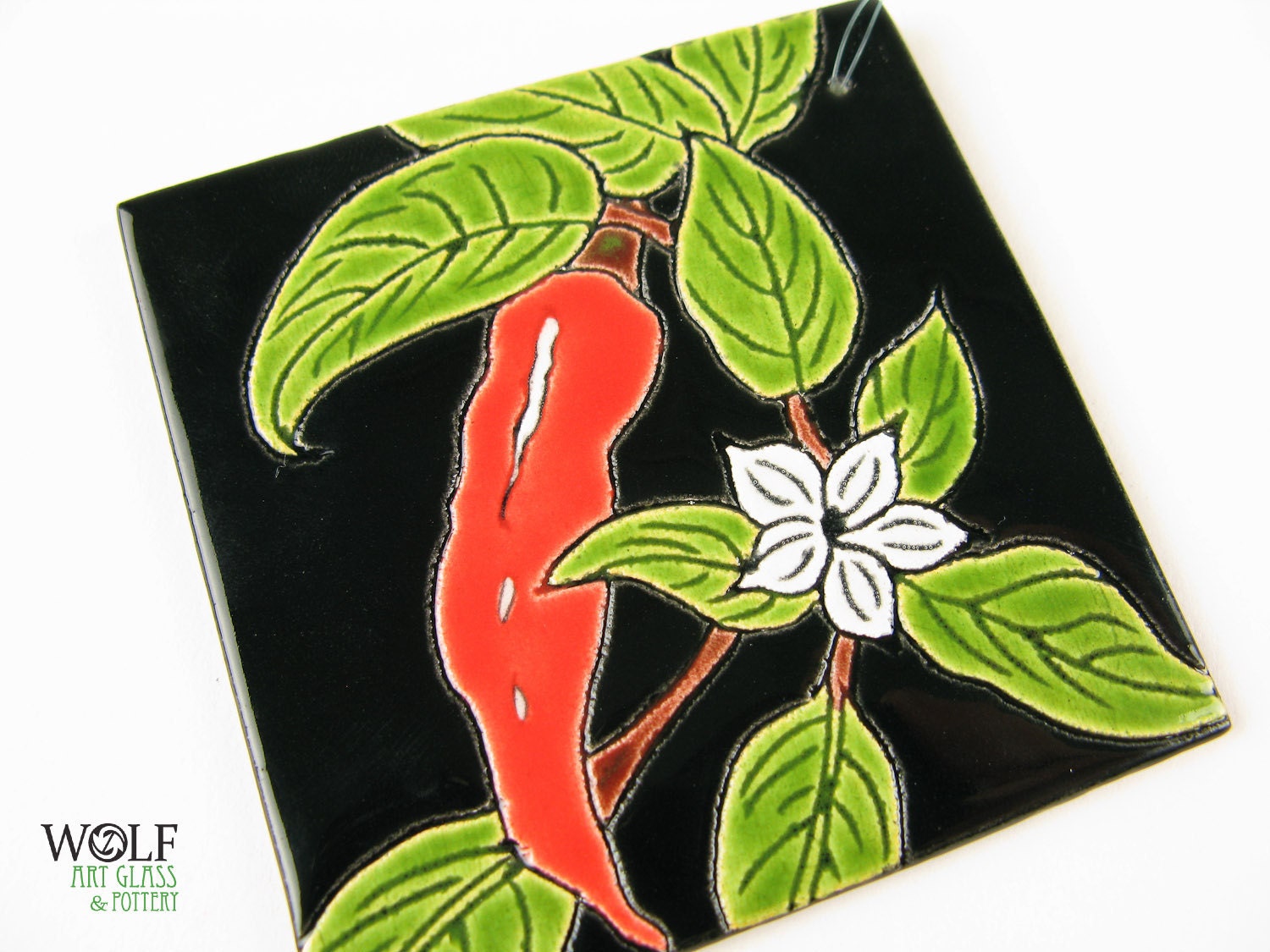 Pottery Christmas Tree Holiday Ornament Red Hot Chili Pepper Pottery Christmas Tree Holiday Ornament Red Hot Chili Pepper