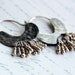 Silver earring hoops, handmade sterling earrings with fine silver