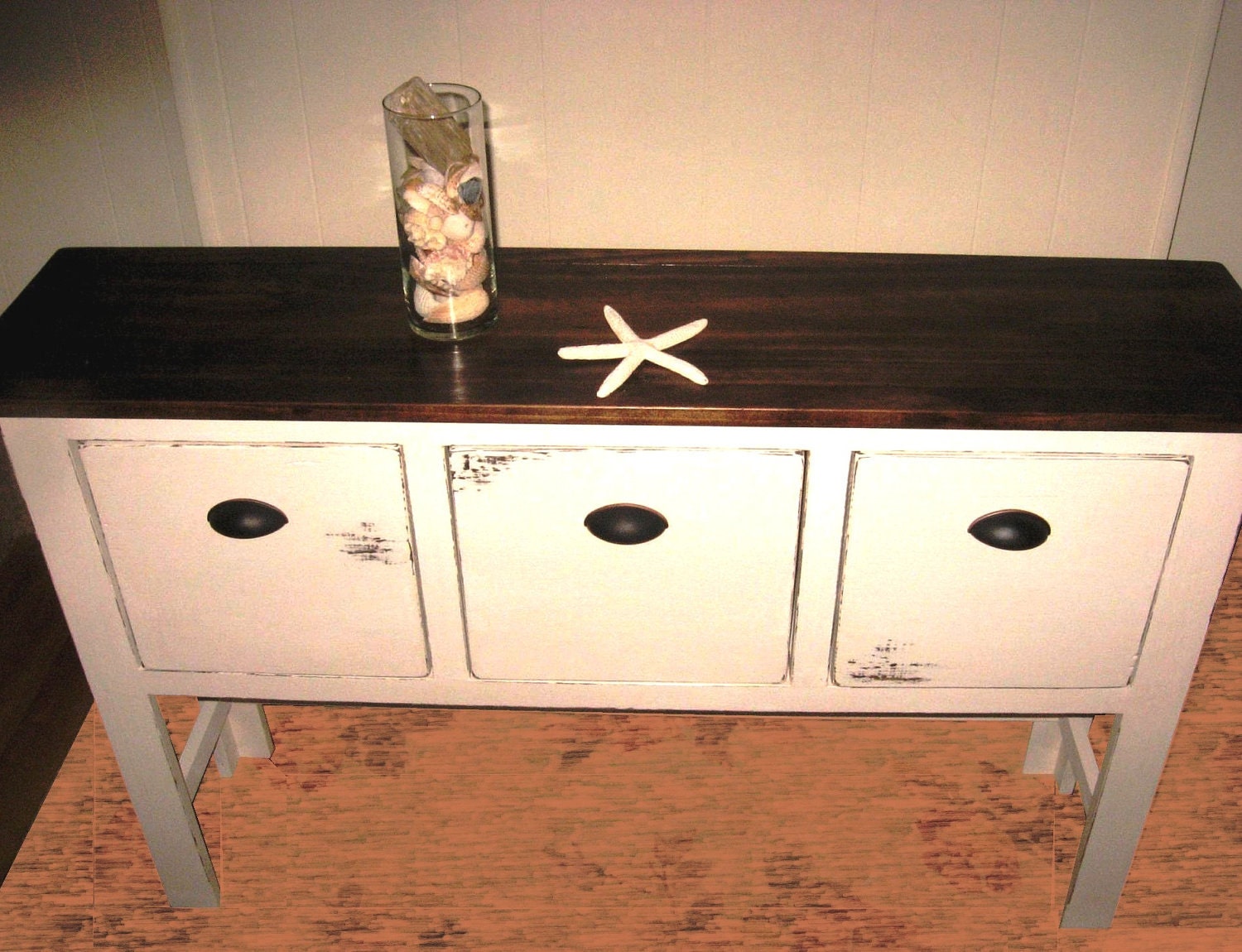 Solid Wood 3-Drawer Sideboard