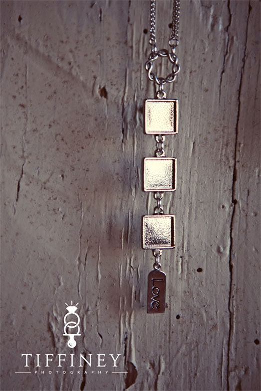 Silver Mulitple Charm Photo Necklace