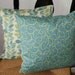 Decorative Pillow Cover: Spa Blue Swirl Pattern18 X 18 inch Accent Throw Pillow Cover