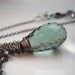 Moss Green Quartz Gemstone Pendant Necklace by YOURDAILYJEWELS