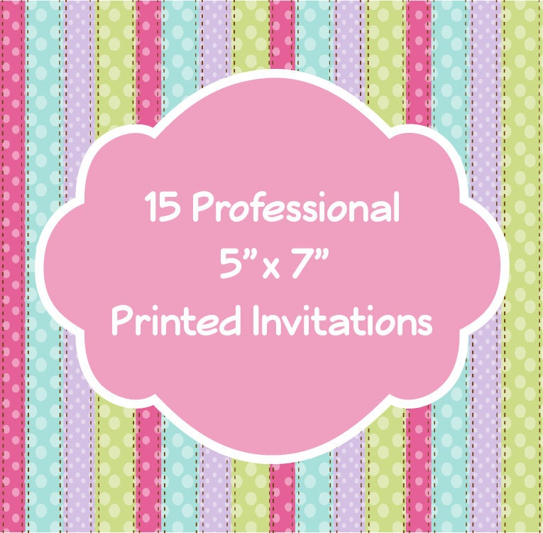 15 Pack of Invitations - Any Design We Have