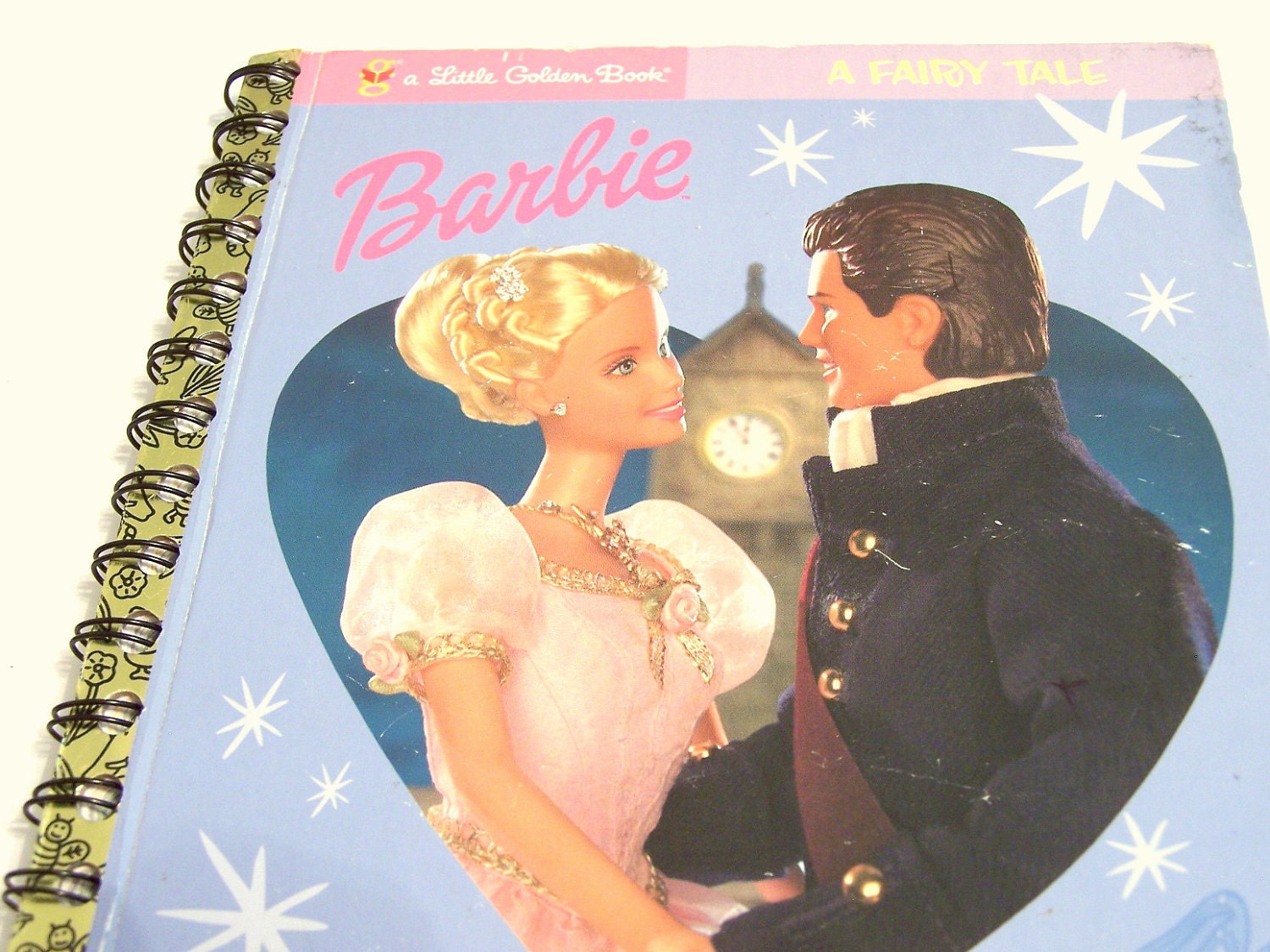 Upcycled Golden Book Notebook Upcycled Barbie Notebook Upcycled Childrens Book:  Barbie as Cinderella Notebook