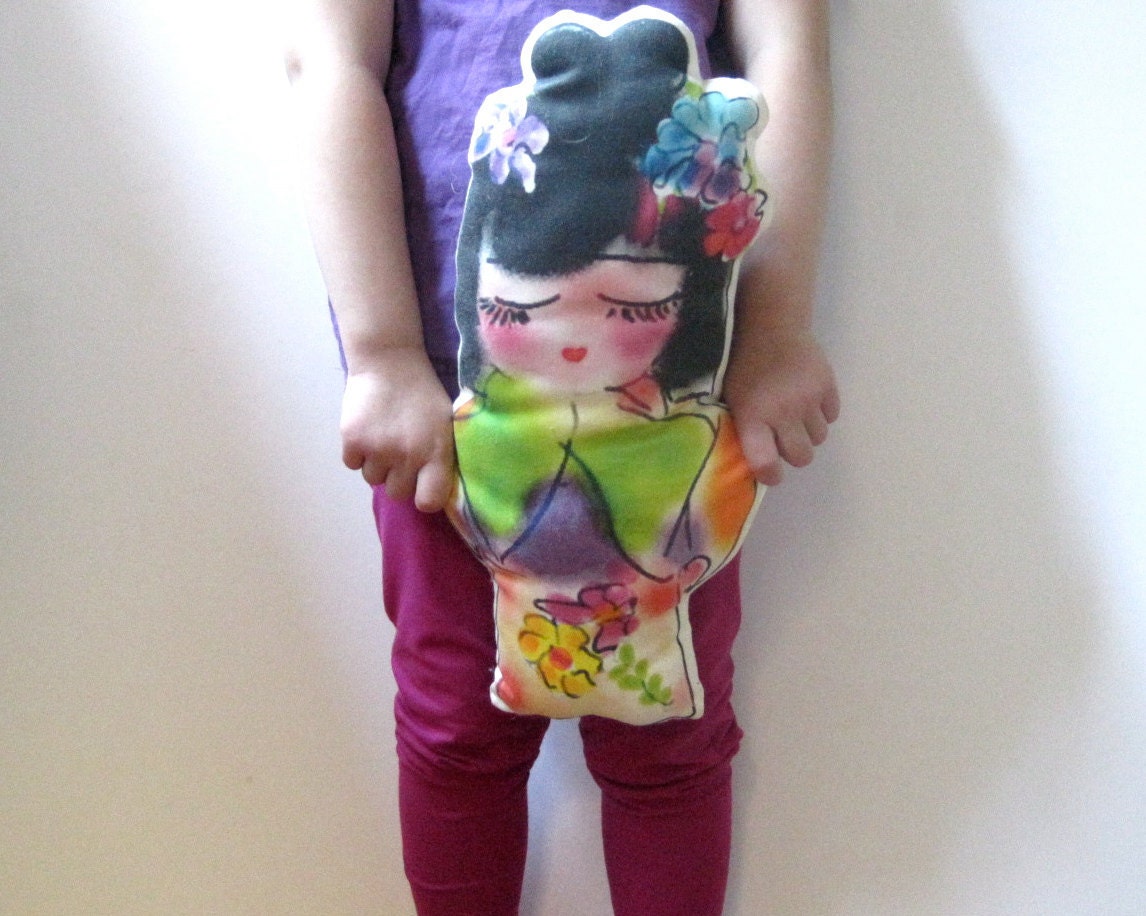 doll pillow girls toy handmade for eco kids decor / Jazzy Jasmine