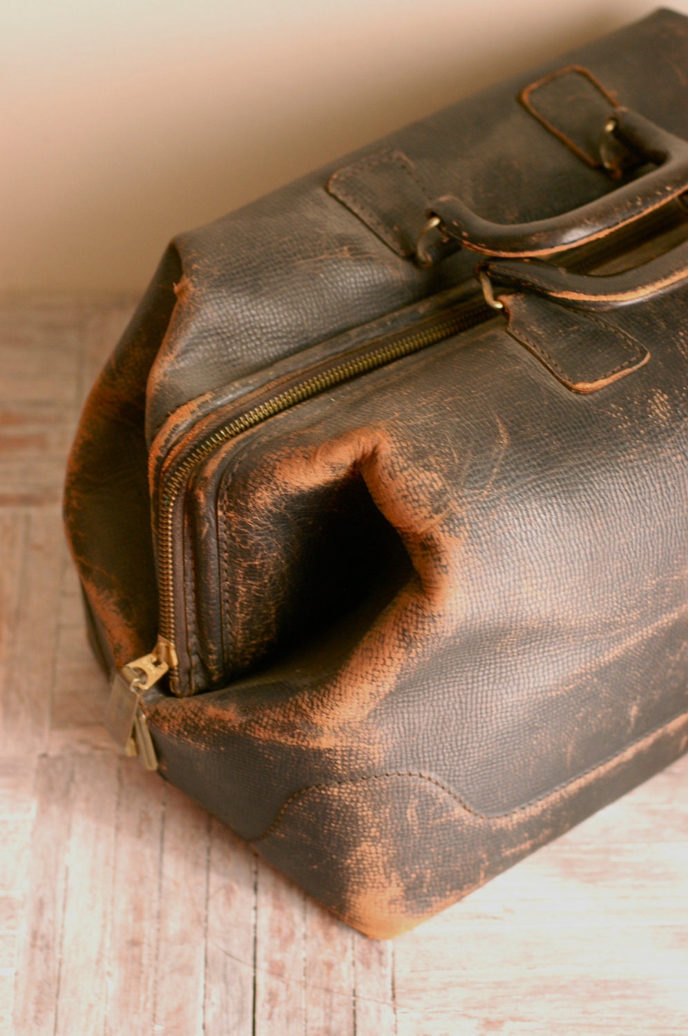 Reserved. Antique Medical Doctor's Leather Bag
