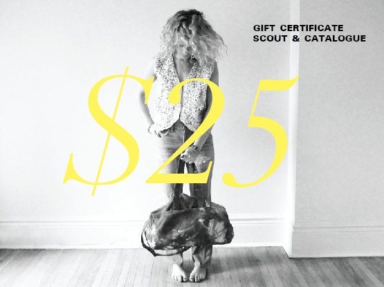 25 Dollar Gift Certificate