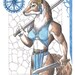 Alimeeta the Warrior Wolf, 8x10 print