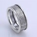 Sterling Silver Custom Fingerprint Wedding/Commitment Band with Side Rims