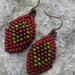 Free Form Peyote Stitch Beaded Earrings Dangles