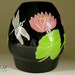 Pottery Vase Water Lily Flower and Dragonfly Art Pottery Vase Water Lily Flower and Dragonfly Art