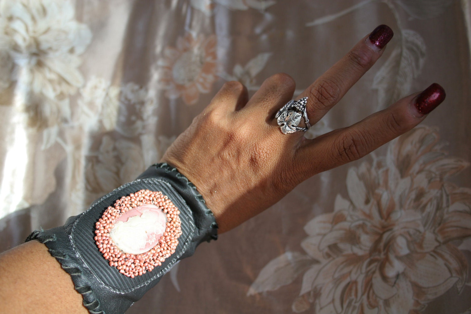 crocodile cameo cuff