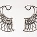 Stretched Crochet Half Crescent Earrings