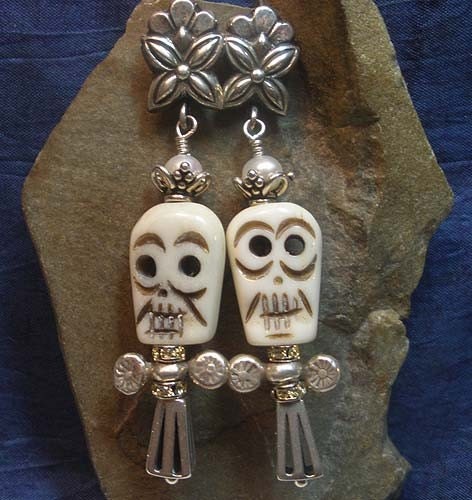 Day of the Dead Halloween Skull Earrings