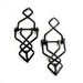 Black Truss Design - Copper Earrings - Chemically Oxidized - Handmade ooak