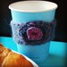 Blue and pink cup cozy