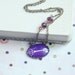 Victorian vintage key skeleton silhouette necklace - Purple, plum, violet - Free worldwide shipping - Gift for her under 25