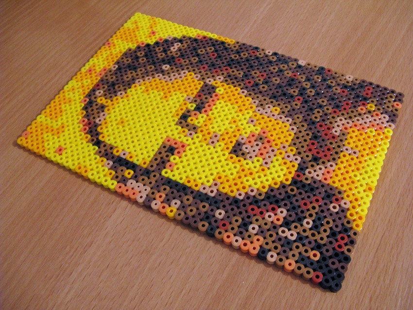 Mona Lisa 8 Bit Pixel Art Hama Perler Beads Leonardo da Vinci