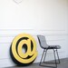 Sign Letter AT Symbol - Vintage Inspired  - Wood Alphabet, Wall Art - Pick Your Letter