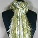 All Fringe Scarves Womens Scarf - Mossy Fields - Shades of Moss, Olive, Forest Greens, Ivory and Cream