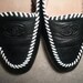 CHANEL Flat Pumps Black & White Soft Leather Size 7 1/2 B in box Made in Italy Pre-cherished  Vintage