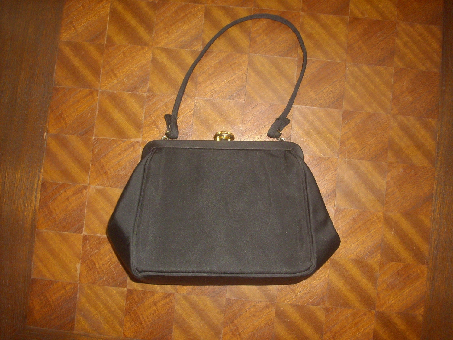 Small Black Evening Bag Little Purse Classic 1950's