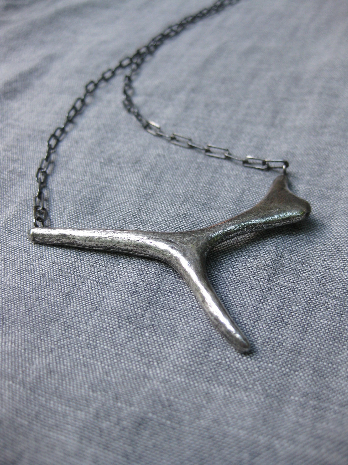 Coral sea creature necklace - silver