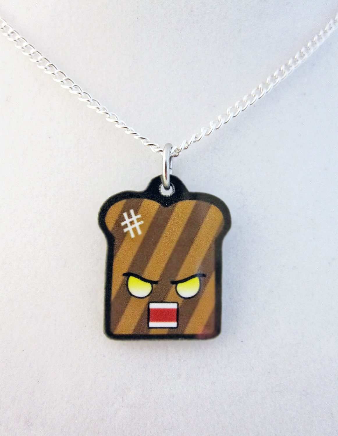 Angry Burnt Toast Necklace