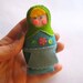 Nesting Doll Pin - Blue